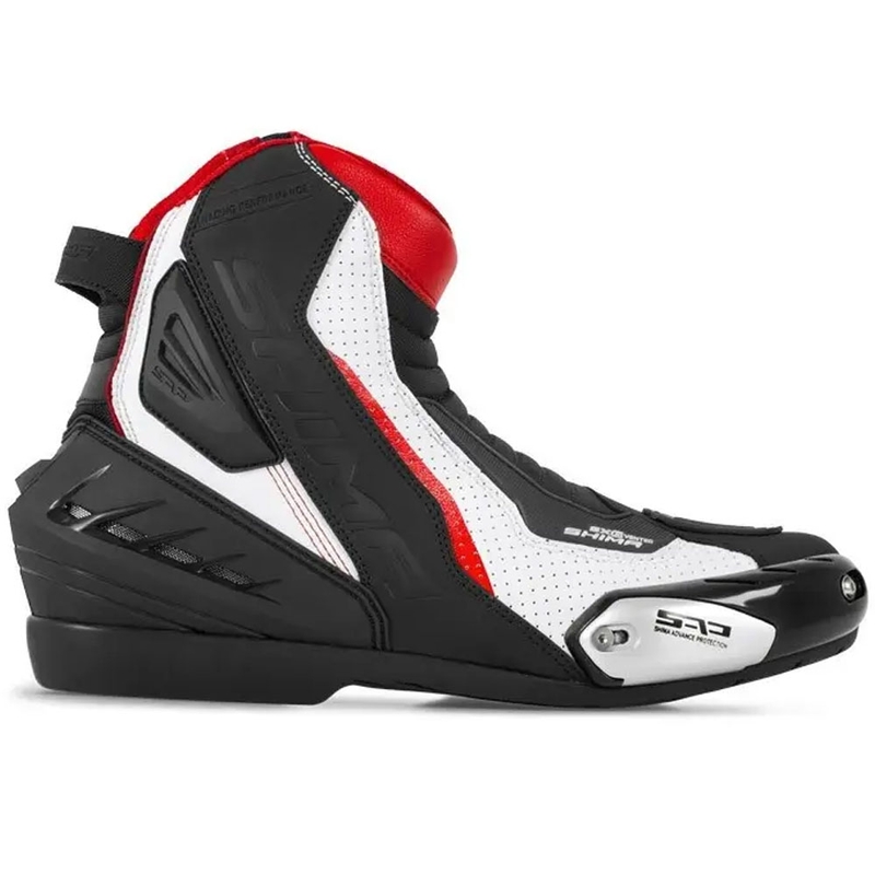 Bottes moto Shima SX-6 noir-blanc-rouge