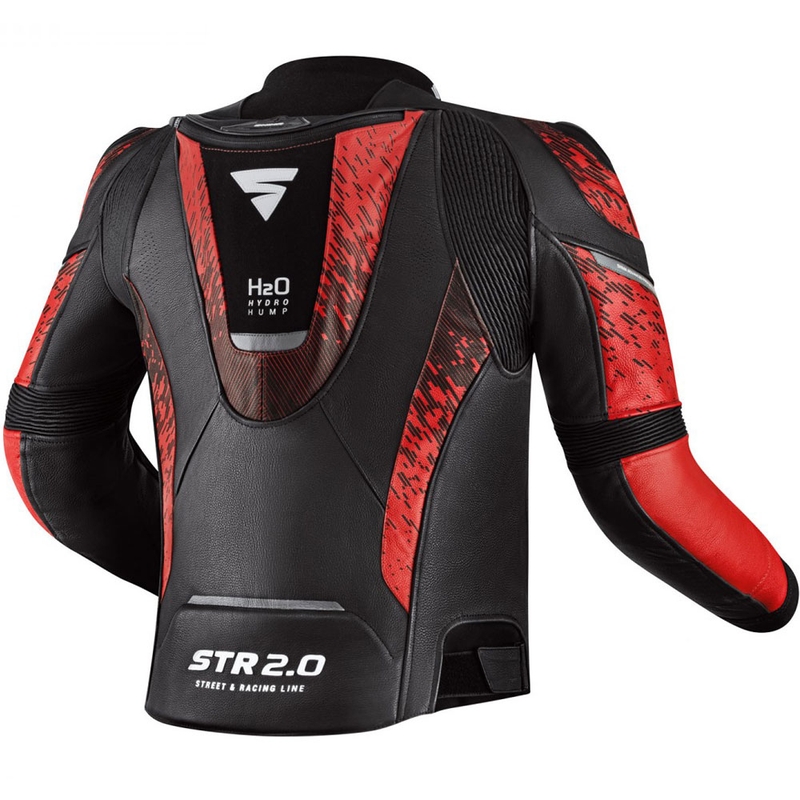 Veste moto Shima STR 2.0 noir-rouge