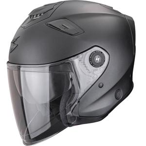 Casque moto jet Scorpion EXO-GT, couleur noir nacré mat