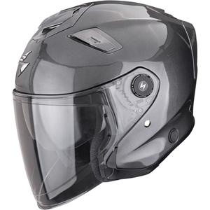 Casque moto jet Scorpion EXO-GT Jet Solid, gris métallisé