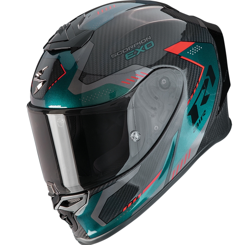 Casque moto intégral Scorpion EXO-R1 EVO II Carbon Air Propel Noir-Vert