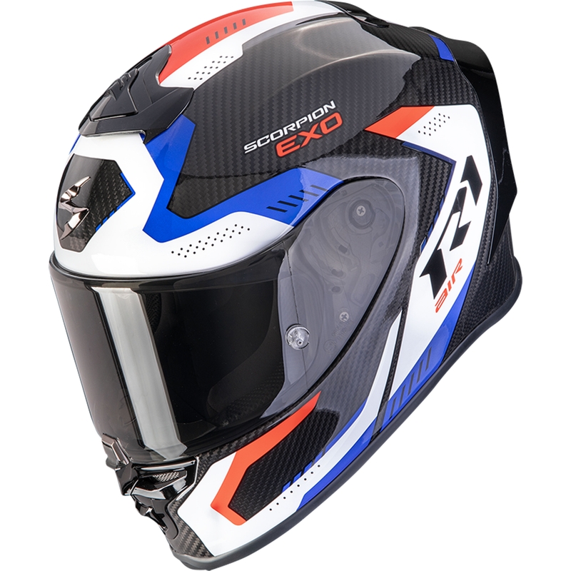 Casque moto intégral Scorpion EXO-R1 EVO II Carbon Air Propel noir-blanc-rouge