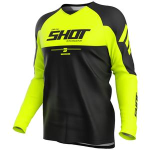 Motokrosový dres Shot Draw Private fluo žlutý