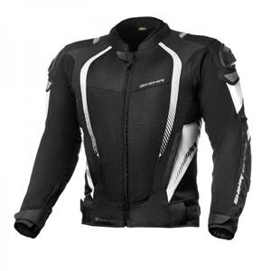 Veste de moto Shima Mesh Pro noir et blanc soldes