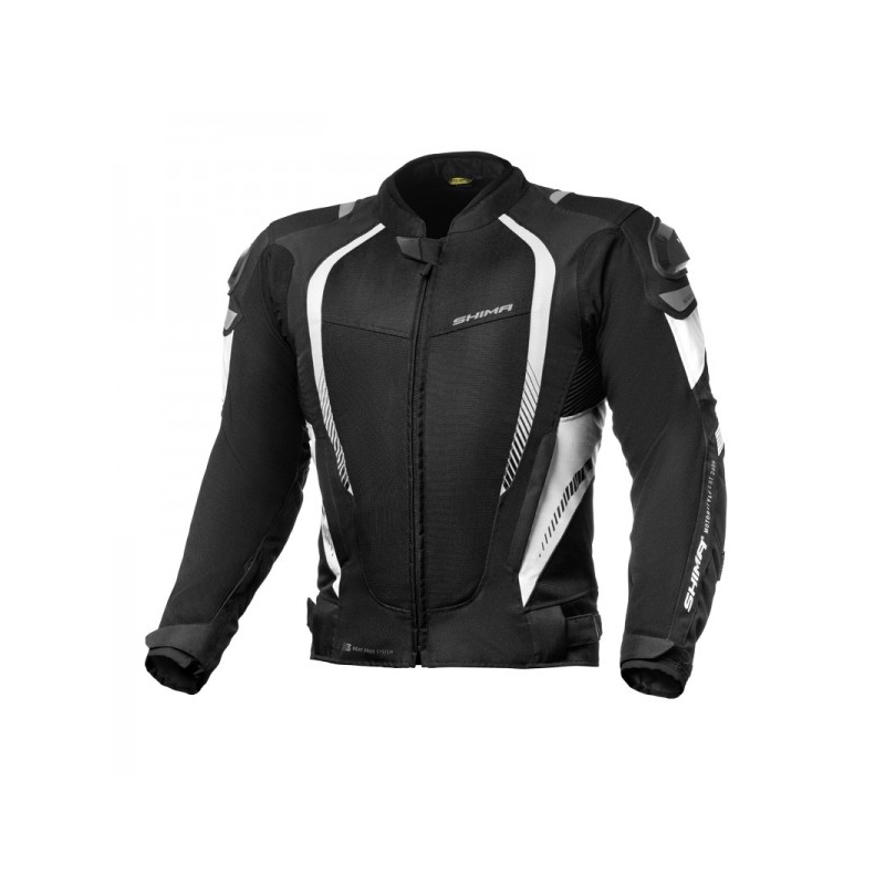 Veste de moto Shima Mesh Pro noir et blanc soldes
