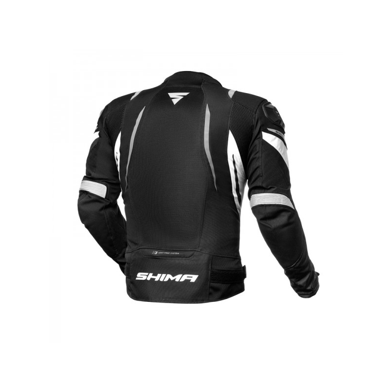 Veste de moto Shima Mesh Pro noir et blanc soldes