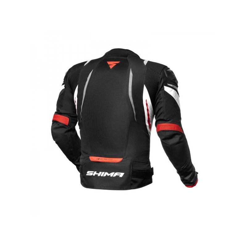 Veste de moto Shima Mesh Pro noire et rouge