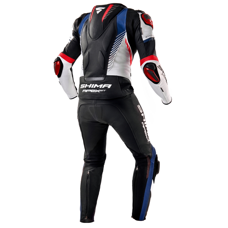 Combinaison de moto Shima Apex noir-blanc-rouge soldes