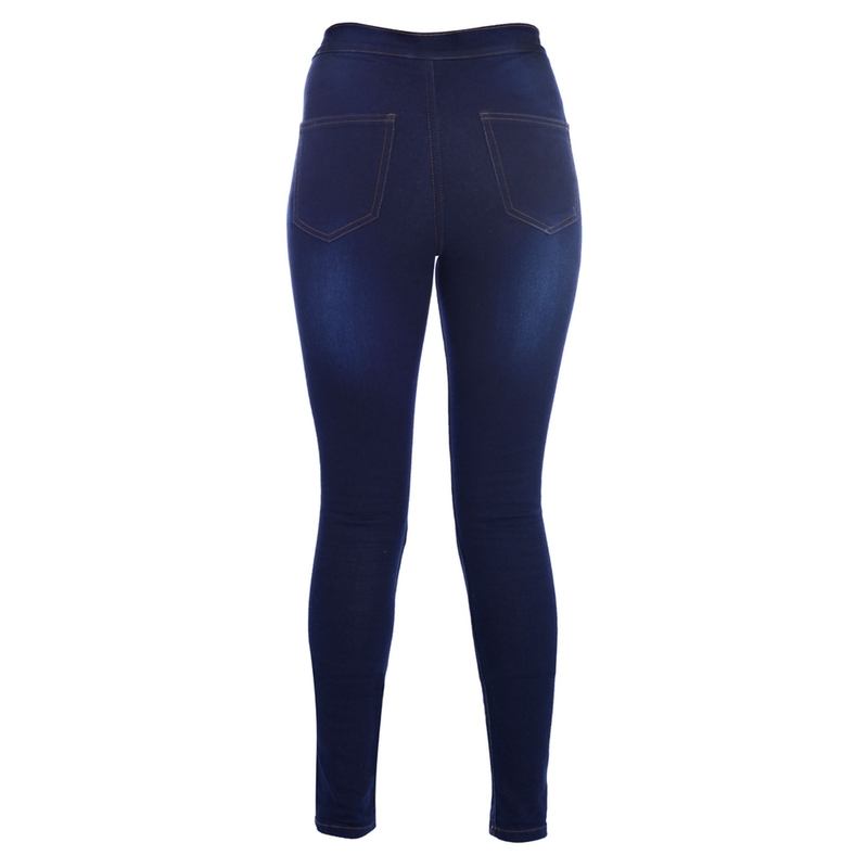 Jeggings Oxford bleu pour femmes soldes