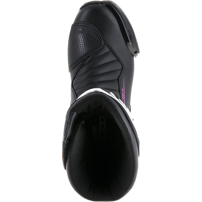Bottes de moto Alpinestars Stella S-MX 6 pour femmes, noires, violettes et blanches