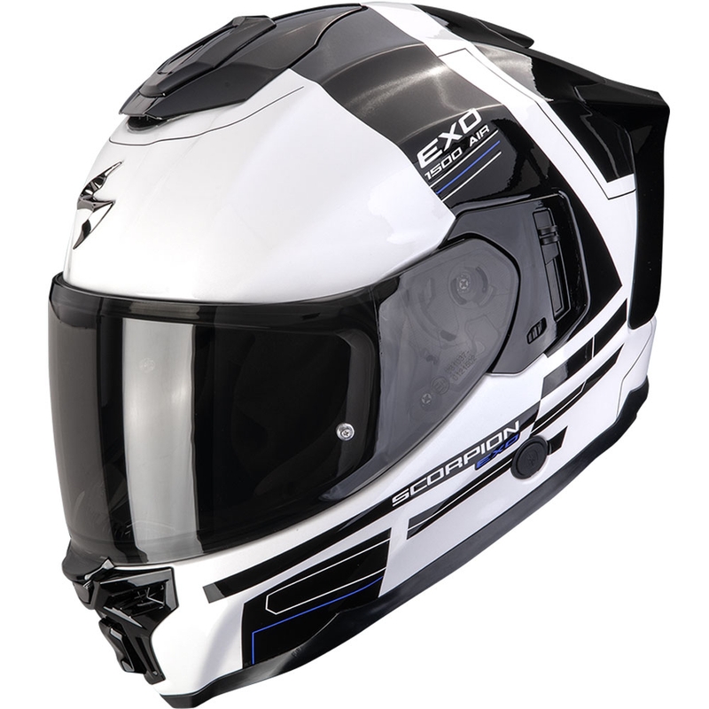 Casque moto intégral Scorpion EXO-1500 Air Dual blanc-noir-bleu