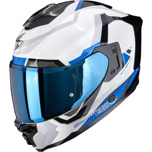 Casque moto intégral Scorpion EXO-1500 Air Arena blanc-bleu