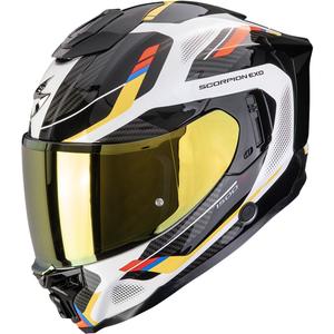 Casque moto intégral Scorpion EXO-1500 Air Sleek blanc-bleu-jaune