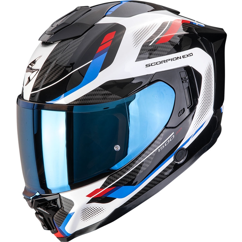 Casque moto intégral Scorpion EXO-1500 Air Sleek blanc-rouge-bleu
