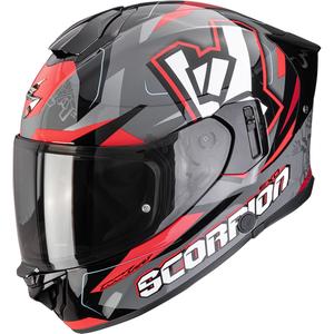 Casque moto intégral Scorpion EXO-530 Air Rok gris-noir-rouge