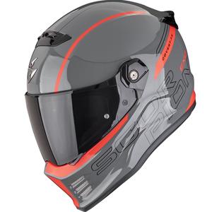 Casque moto intégral Scorpion Covert FX Danko gris-rouge