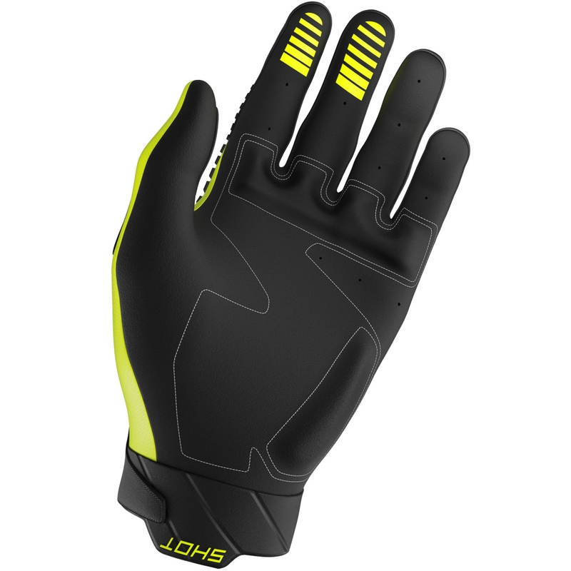 Motokrosové rukavice Shot Core Max fluo žluté