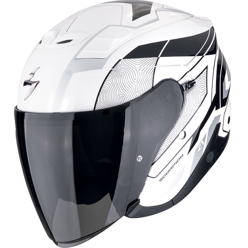 Casque moto ouvert Scorpion EXO-Z1 VUE blanc-noir-argent