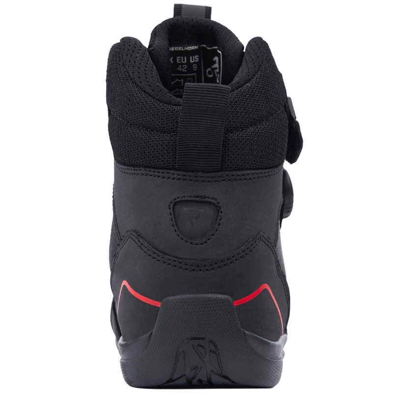 Bottes de moto Rebelhorn Spark II noires et rouges