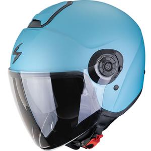 Casque moto ouvert Scorpion EXO-CITY II Solid, bleu azur mat