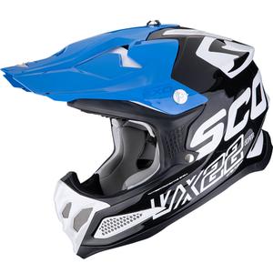 Casque de motocross Scorpion VX-22 Air Updown noir-blanc-bleu