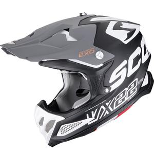 Casque de motocross Scorpion VX-22 Air Updown noir-blanc-gris