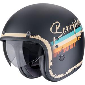 Casque moto ouvert Scorpion Belfast Evo ADONIS noir-beige mat