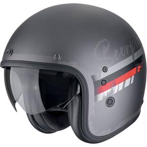 Casque moto ouvert Scorpion Belfast Evo ADONIS argent-noir mat