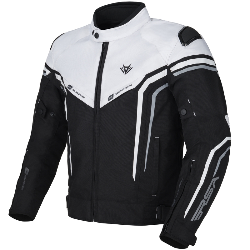 Veste moto RSA Compact 2 EVO noir-gris-blanc