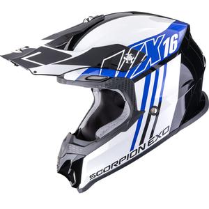 Casque de motocross Scorpion VX-16 EVO Air Lignes noir-bleu