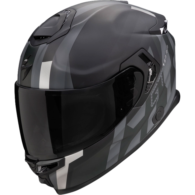 Casque moto intégral Scorpion EXO-GT SP AIR TOURADVEN noir-argenté soldes