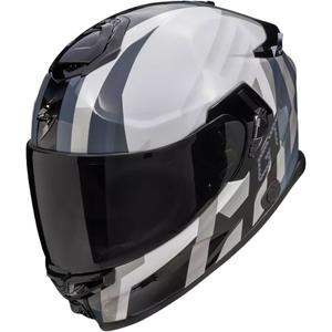 Casque moto intégral Scorpion EXO-GT SP AIR TOURADVEN blanc nacré-argenté