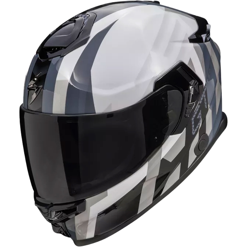Casque moto intégral Scorpion EXO-GT SP AIR TOURADVEN blanc nacré-argenté soldes