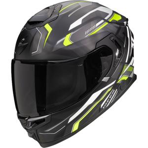Casque moto intégral Scorpion EXO-GT SP Air Augusta noir-gris-jaune fluo