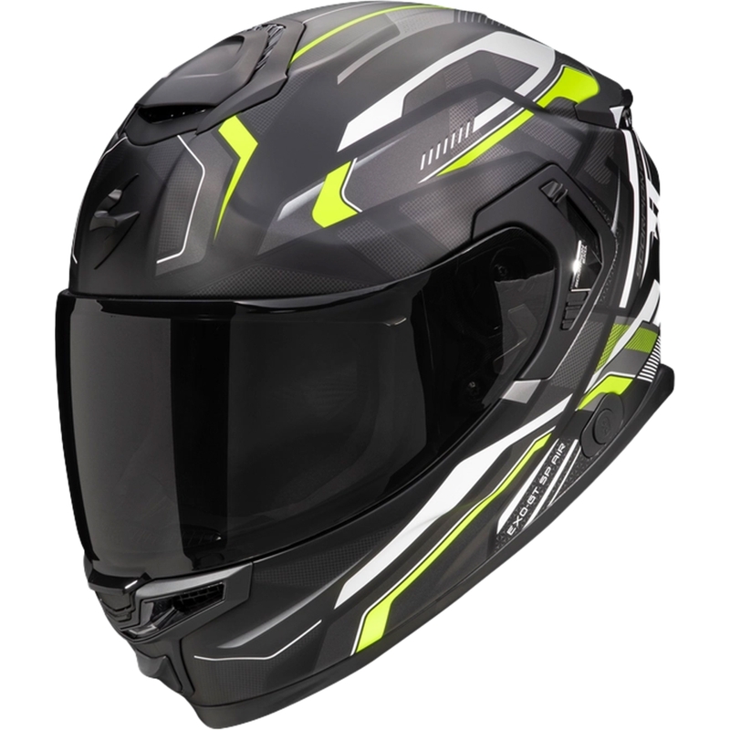 Casque moto intégral Scorpion EXO-GT SP Air Augusta noir-gris-jaune fluo soldes