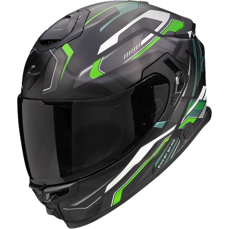 Casque moto intégral Scorpion EXO-GT SP Air Augusta noir-gris-vert soldes