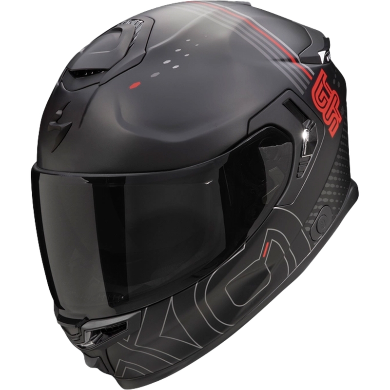 Casque moto intégral Scorpion EXO-GT SP AIR TECHLANE noir-gris-rouge soldes