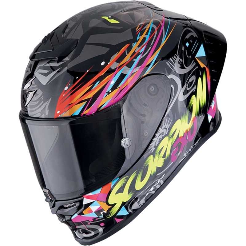 Casque moto intégral Scorpion EXO-R1 EVO II AIR SAVAGE noir-bleu-rose