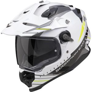 Casque enduro Scorpion ADF-9000 Air Feat blanc-noir-jaune fluo