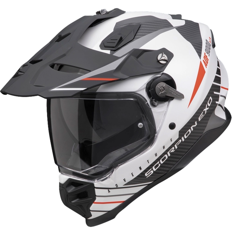Casque d'enduro Scorpion ADF-9000 Air Feat mat blanc-noir-rouge