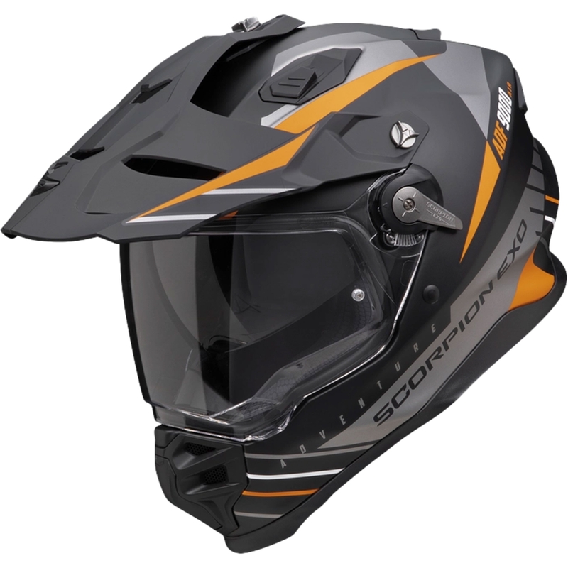 Casque d'enduro Scorpion ADF-9000 Air Feat noir mat-argent-orange