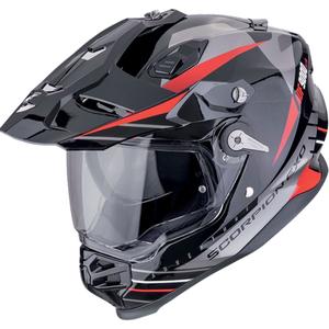 Casque d'enduro Scorpion ADF-9000 Air Feat noir-argent-rouge