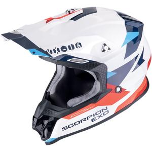 Casque de motocross Scorpion VX-16 EVO AIR ROD blanc-rouge-bleu
