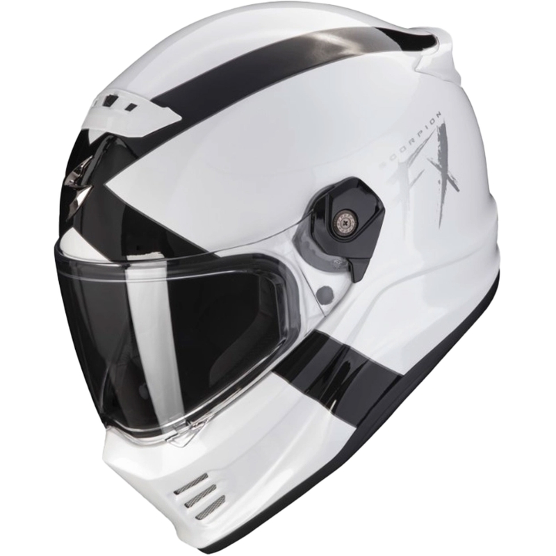 Casque moto SCORPION COVERT FX GALLUS blanc-noir
