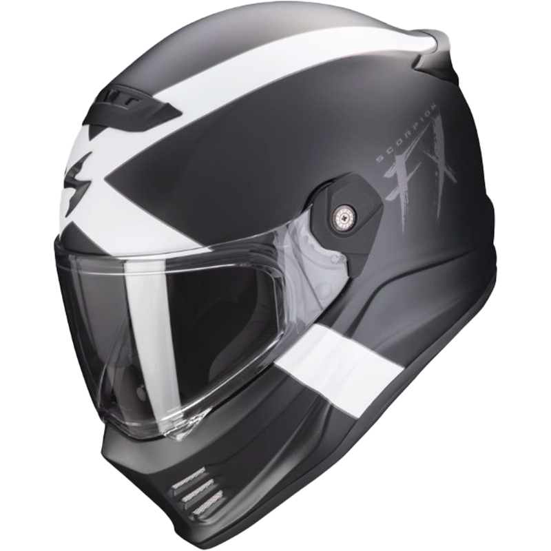Casque moto SCORPION COVERT FX GALLUS noir et blanc