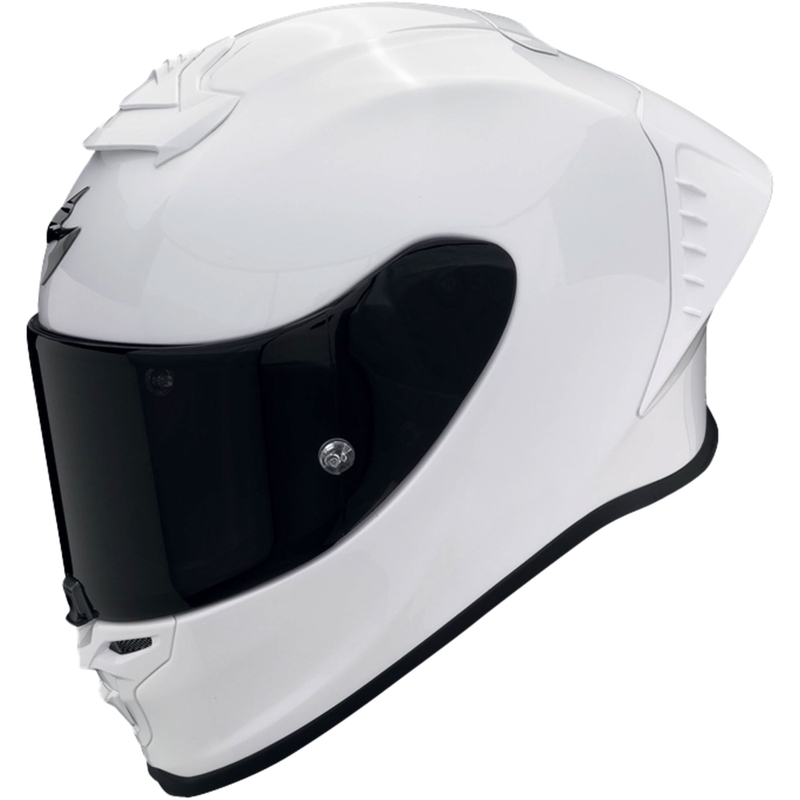 Casque moto intégral Scorpion EXO-R1 EVO AIR FIM Racing #1 Solid Pearl White