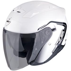 Casque moto ouvert SCORPION EXO-230 CIT-E blanc-noir