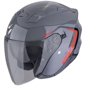 Casque moto ouvert SCORPION EXO-230 CIT-E gris-rouge