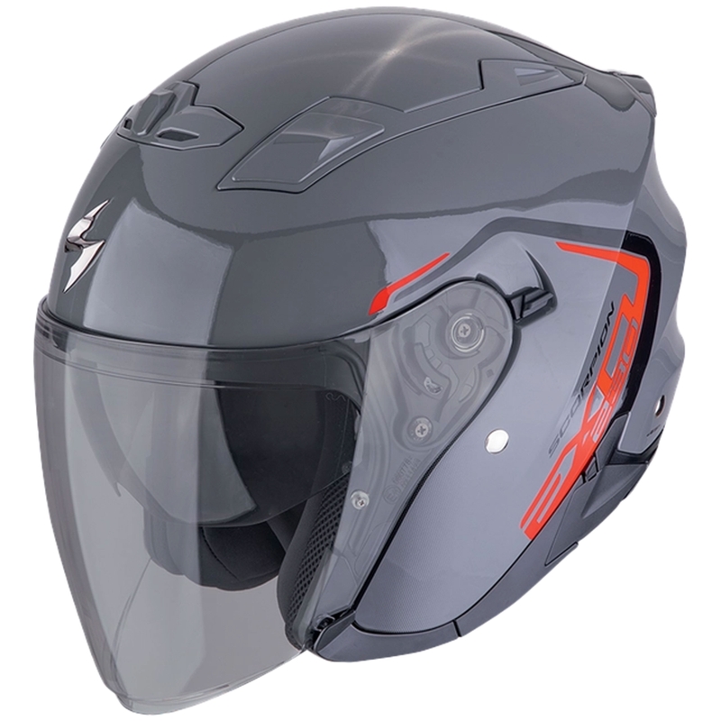 Casque moto ouvert SCORPION EXO-230 CIT-E gris-rouge
