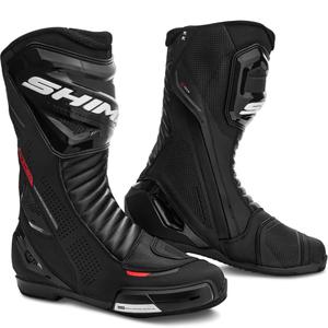 Bottes moto Shima RX-3 noir-rouge fluo